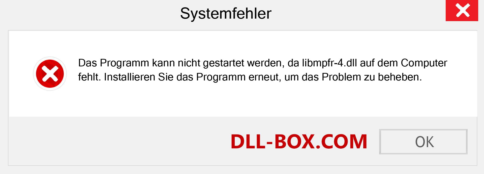 libmpfr-4.dll-Datei fehlt?. Download für Windows 7, 8, 10 - Fix libmpfr-4 dll Missing Error unter Windows, Fotos, Bildern